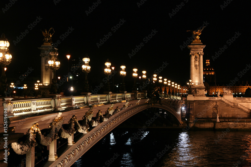 Fototapeta premium Paris Bridge by night