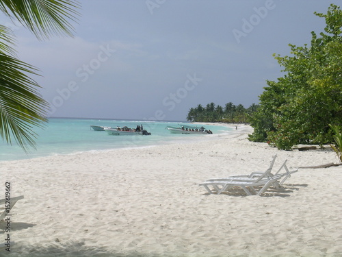 Fototapeta Naklejka Na Ścianę i Meble -  relax en la playa de arena blanca de Punta Cana, Republica Domenicana