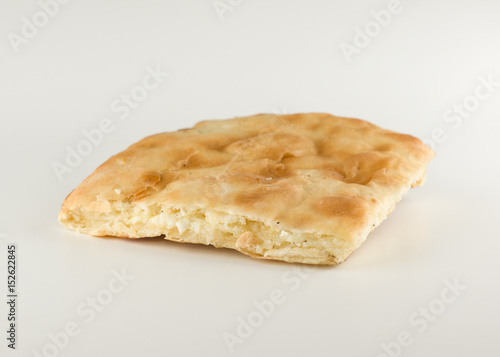 piece of khachapuri with cheese