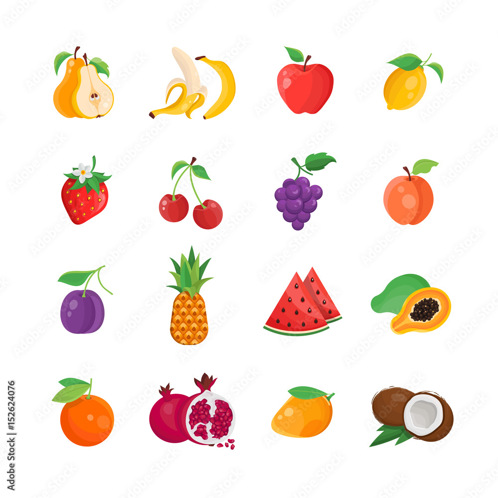 Natural Food - modern vector line icons set Natural Food - modern vector line icons set