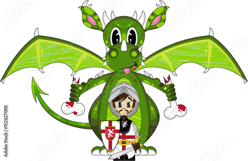 Medieval Knight and Dragon