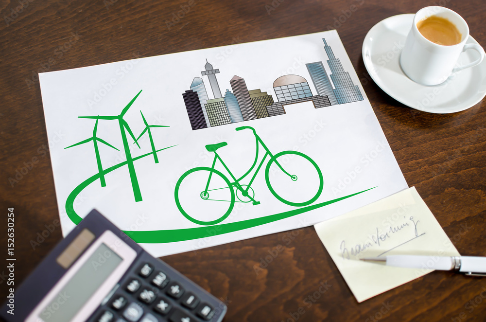 Eco friendly concept on a paper Eco friendly concept on a paper