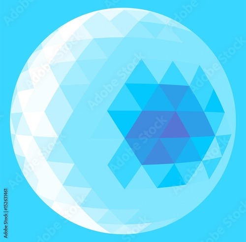 light blue triangle sphere