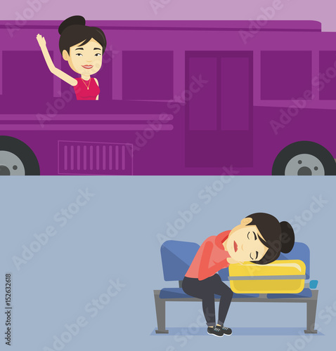 Two transportation banners with space for text.
