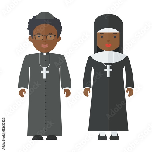 black people Priest nun