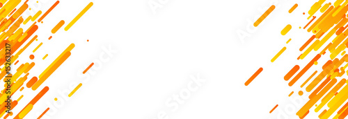 Orange abstract banner on white.