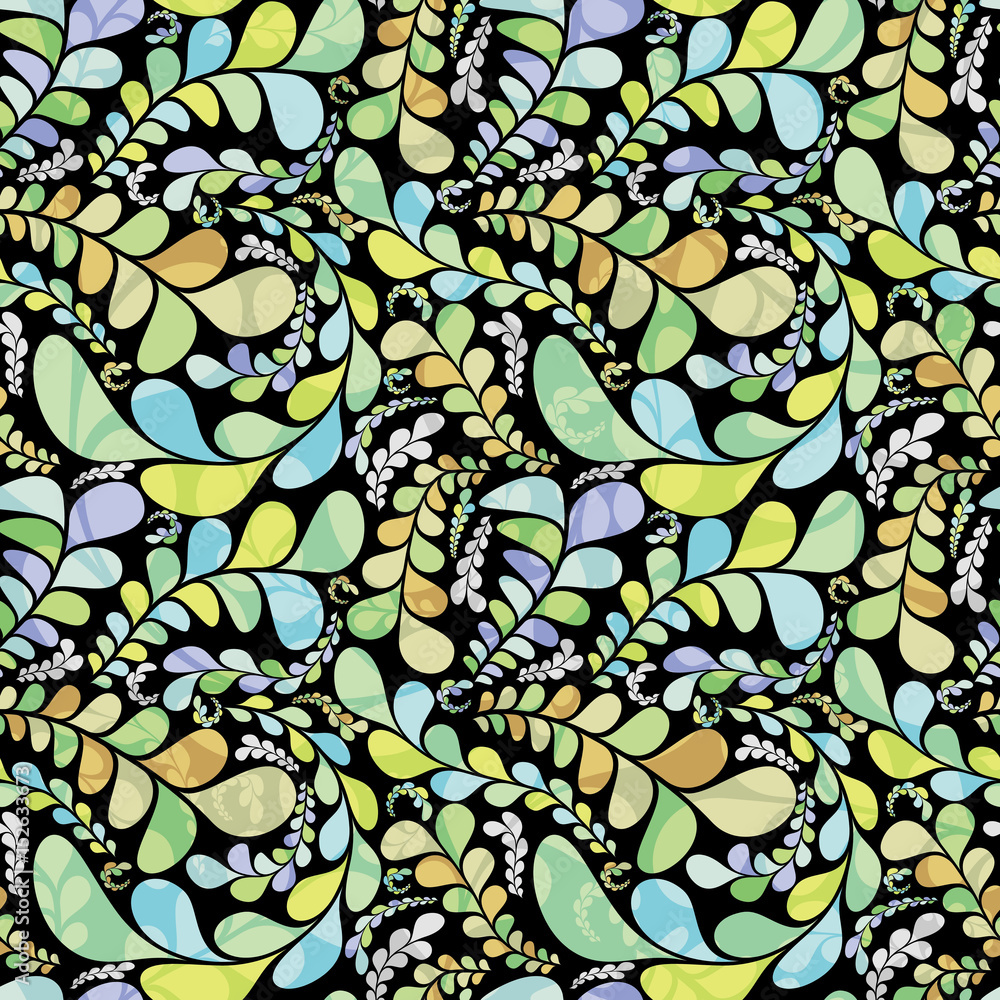 Fototapeta Stylish organic background. Seamless pattern.Vector. スタイリッシュ植物パターン