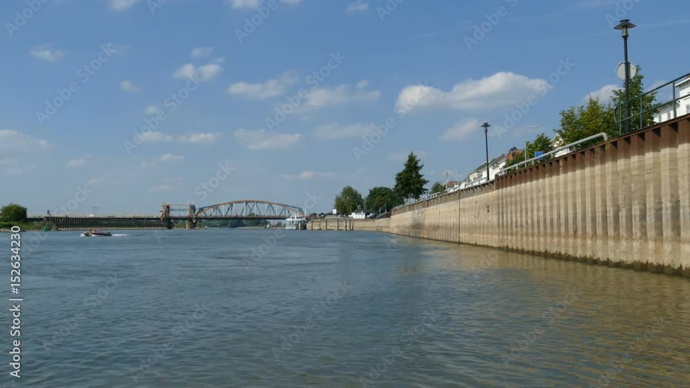 The IJssel river and the old IJsel bridge The IJssel river and the old IJsel bridge