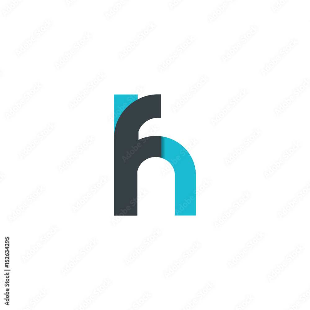 Initial Letter FH Rounded Lowercase Logo Initial Letter FH Rounded Lowercase Logo