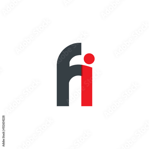 Initial Letter FI Rounded Lowercase Logo