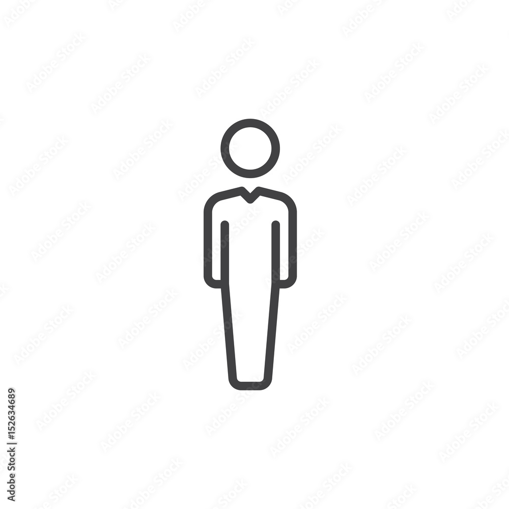 Person line icon, outline vector sign, linear style pictogram isolated on white. User symbol, logo illustration. Editable stroke. Pixel perfect Person line icon, outline vector sign, linear style pictogram isolated on white. User symbol, logo illustration. Editable stroke. Pixel perfect