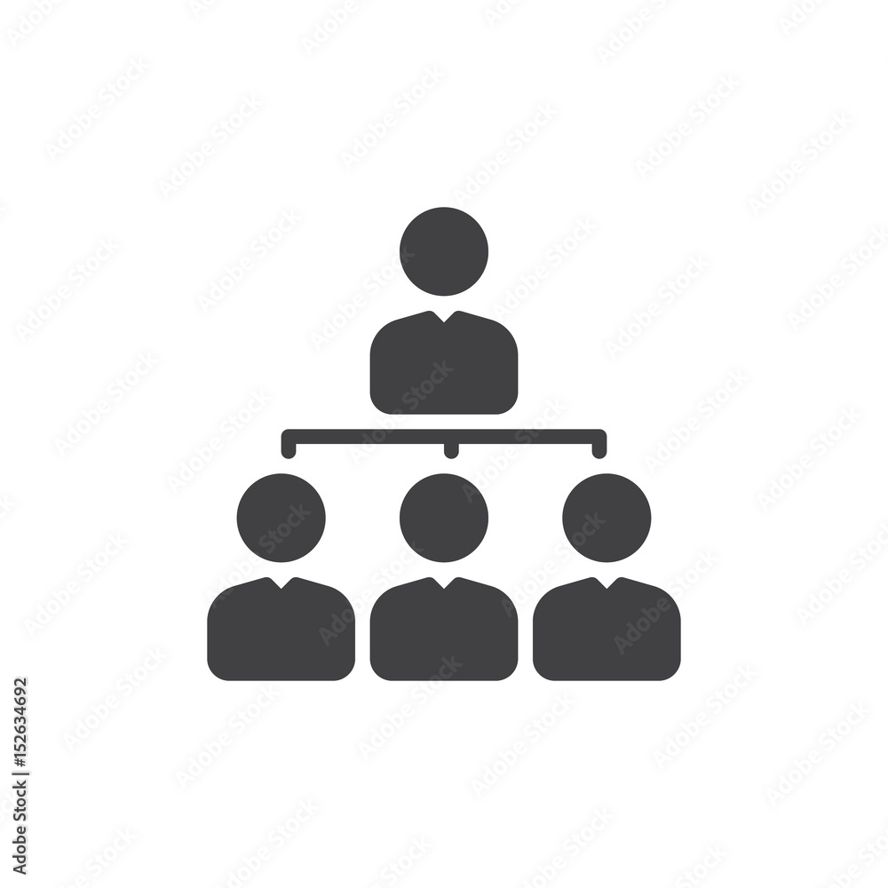 Manager icon vector, filled flat sign, solid pictogram isolated on white. Organization chart symbol, logo illustration. Pixel perfect Manager icon vector, filled flat sign, solid pictogram isolated on white. Organization chart symbol, logo illustration. Pixel perfect