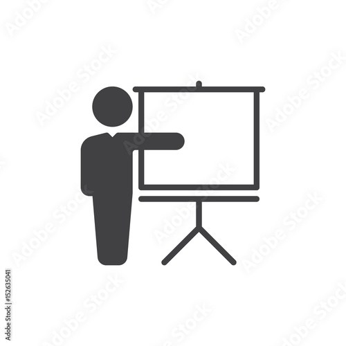 Training icon vector, filled flat sign, solid pictogram isolated on white. Symbol, logo illustration. Pixel perfect