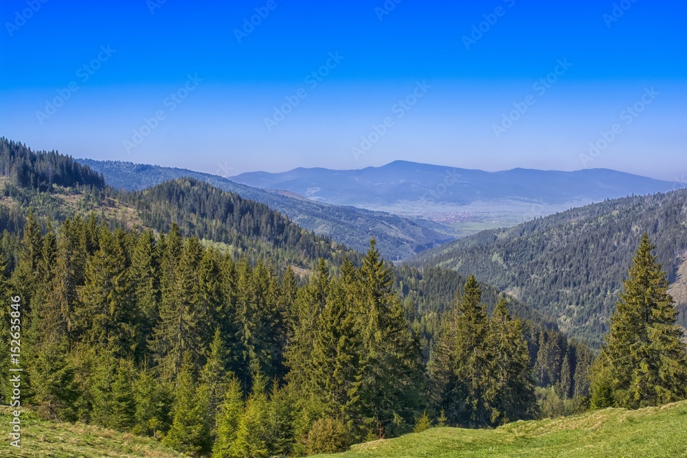 Romanian mountains with sky and perfect whather