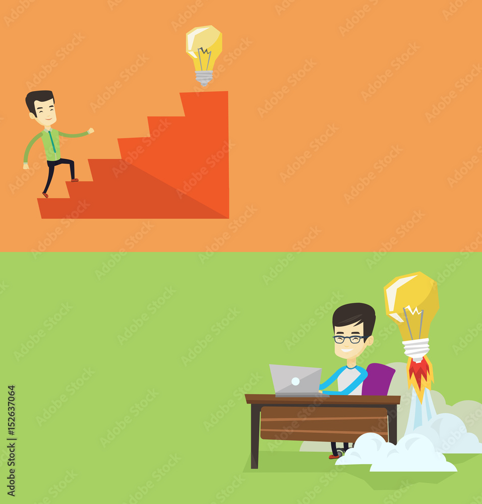 Two business banners with space for text. Two business banners with space for text.