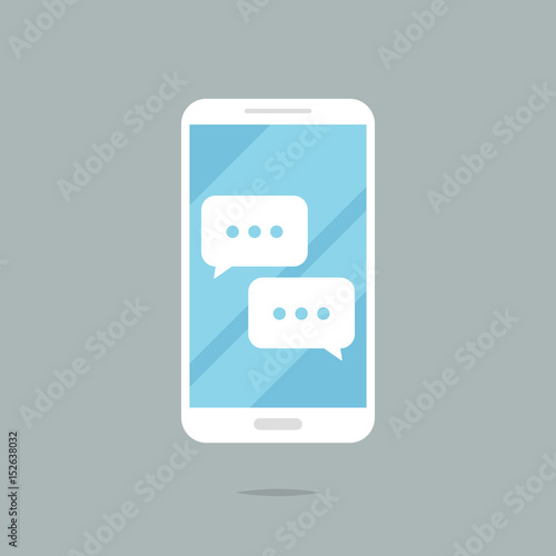 Smartphone chat icon vector