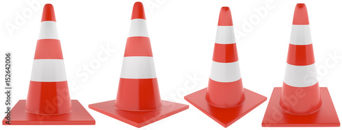 Plastic orange road cone