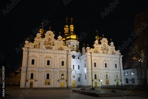 Ukraine. Kiev Pechersk Lavra that is known as the Kiev Monastery of the Caves. The Cathedral of the Dormition is in the picture. photo