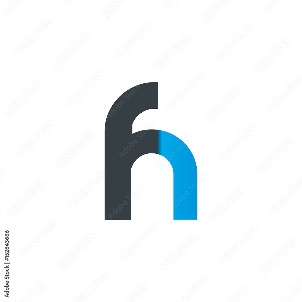 Initial Letter FN FH Rounded Lowercase Logo Initial Letter FN FH Rounded Lowercase Logo