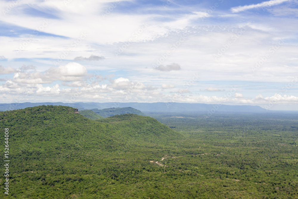Naklejka premium The Mountain in Srisaket Province