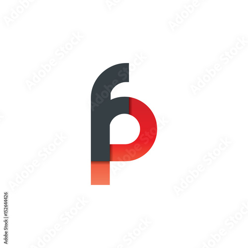 Initial Letter FP Rounded Lowercase Logo