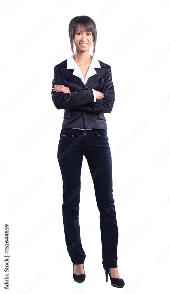 Smiling business woman. Isolated over white background Smiling business woman. Isolated over white background