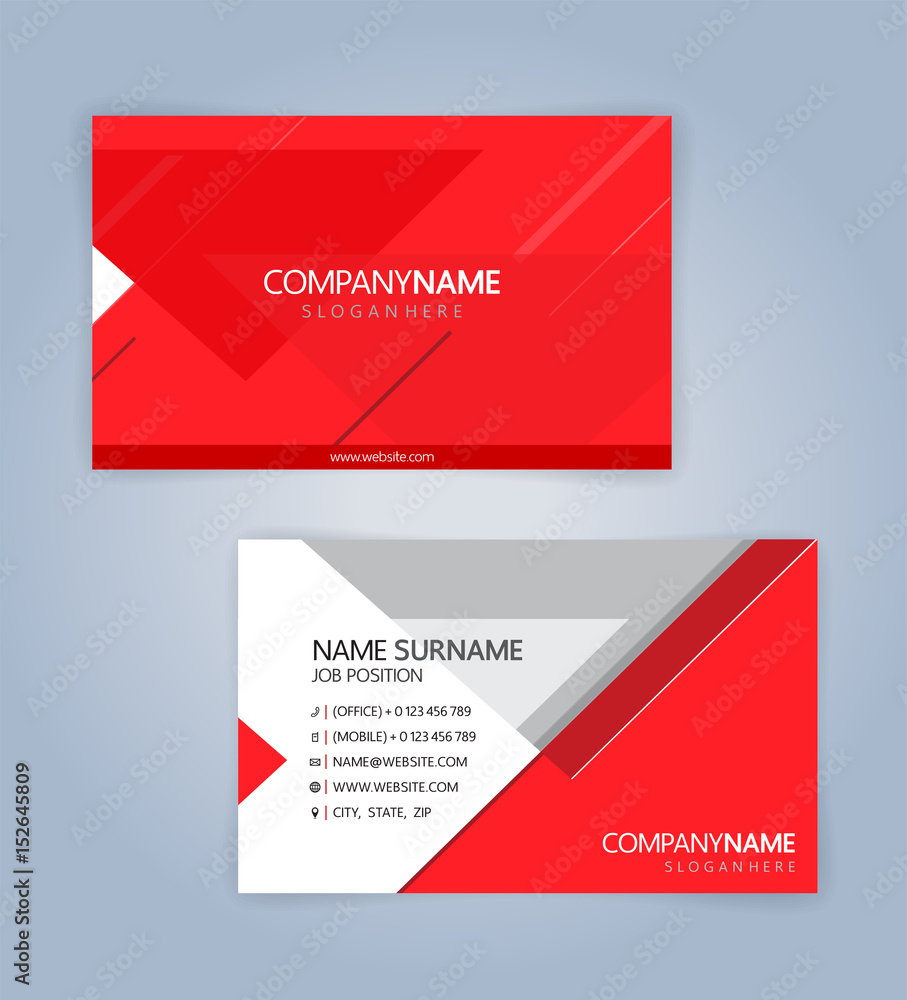 Red and White modern business card template, Illustration Vector 10 Red and White modern business card template, Illustration Vector 10