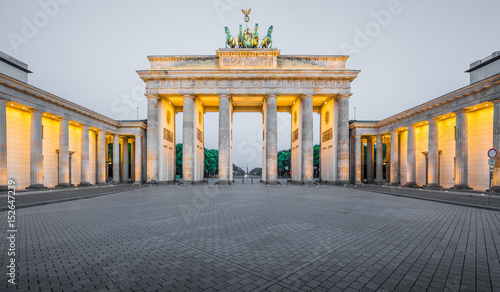 Brandenburg Gate in twilight, Berlin, Germany