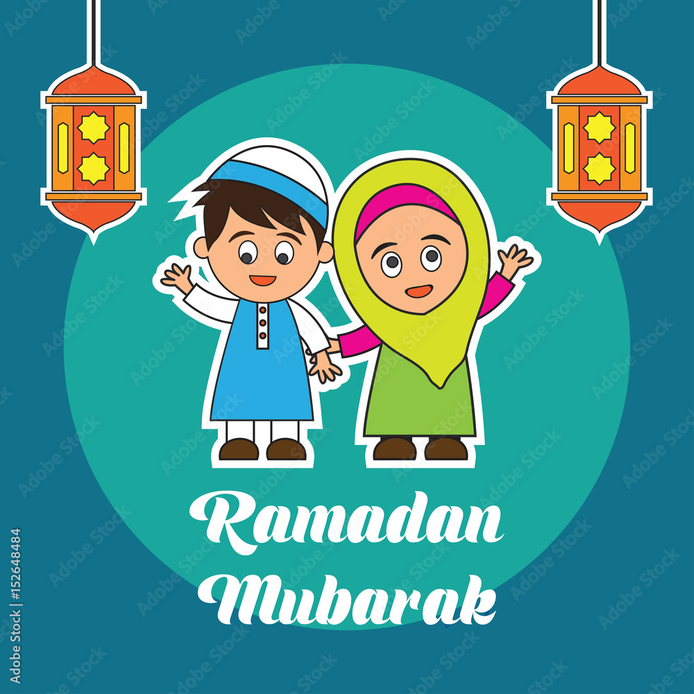 ramadan kareem / mubarak, happy ramadan greeting design for Muslims holy  month, vector illustration Stock Illustration | Adobe Stock