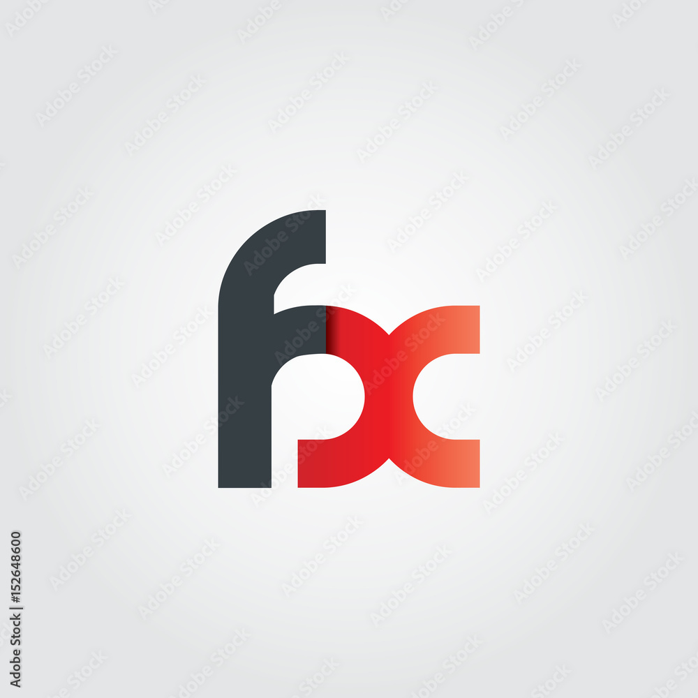 Initial Letter FX Rounded Lowercase Logo Initial Letter FX Rounded Lowercase Logo