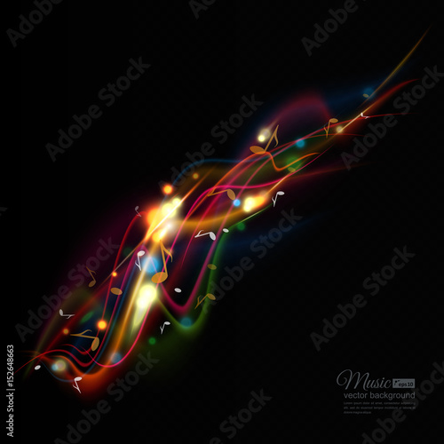 Abstract musical background - notes.
