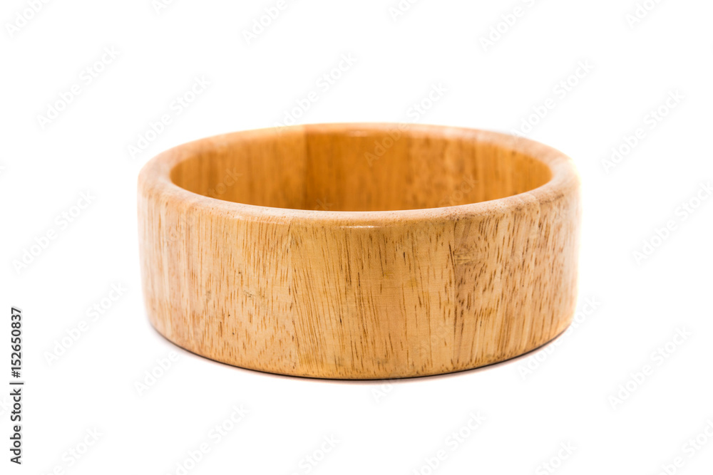Wooden bowl on white backgrounds Wooden bowl on white backgrounds