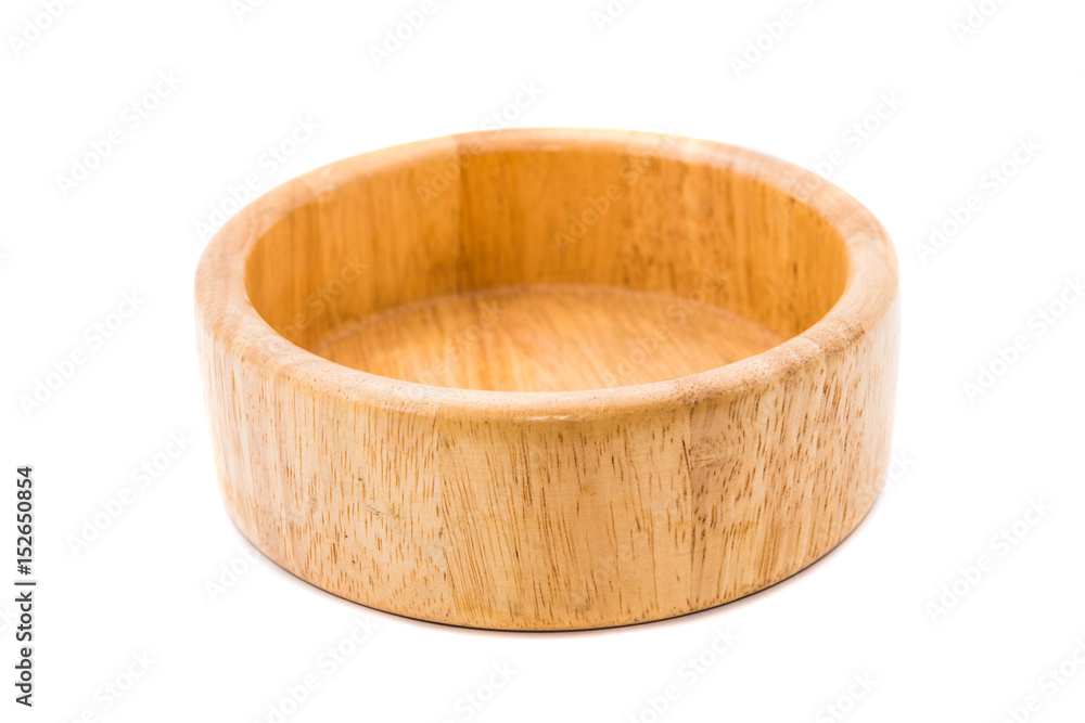 Wooden bowl on white backgrounds Wooden bowl on white backgrounds