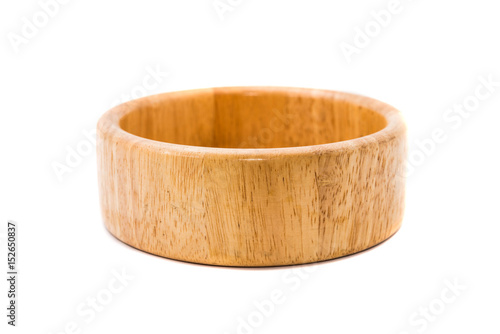 Wooden bowl on white backgrounds