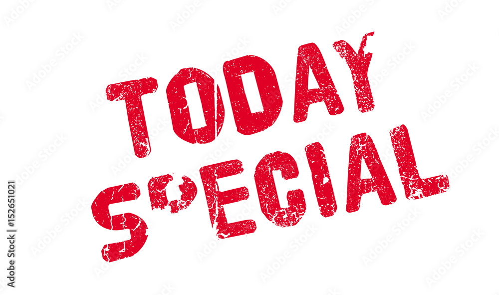 Today Special rubber stamp. Grunge design with dust scratches. Effects can be easily removed for a clean, crisp look. Color is easily changed. Today Special rubber stamp. Grunge design with dust scratches. Effects can be easily removed for a clean, crisp look. Color is easily changed.