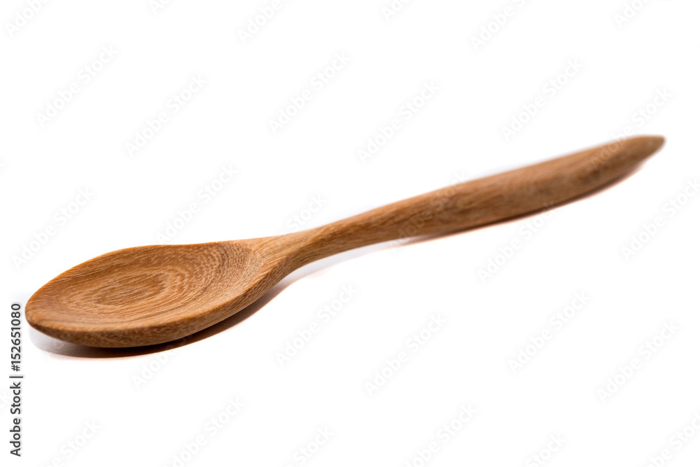 Wooden spoons on white backgrounds Wooden spoons on white backgrounds
