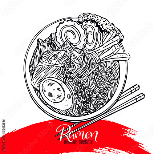 Appetizing sketch ramen