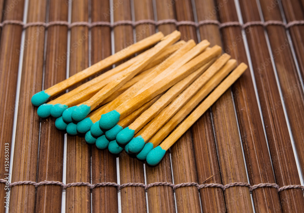 Close-up of a blue match Close-up of a blue match
