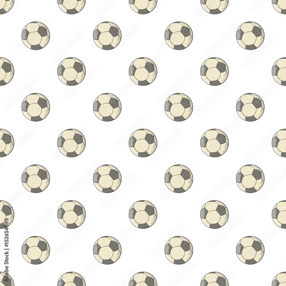 Naklejka premium Soccer ball pattern, cartoon style 