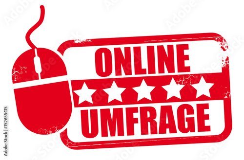 Stempel onlineumfrage - vektor illustration