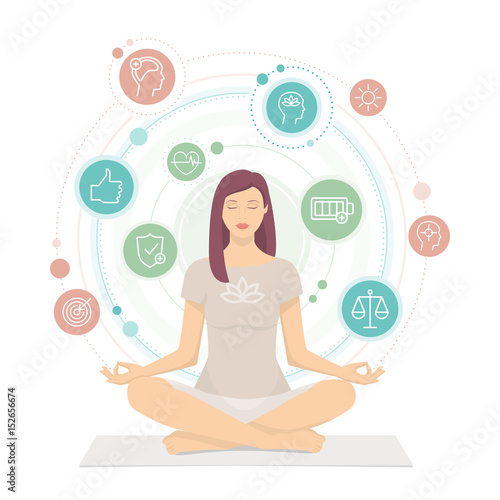 Woman practicing mindfulness meditation