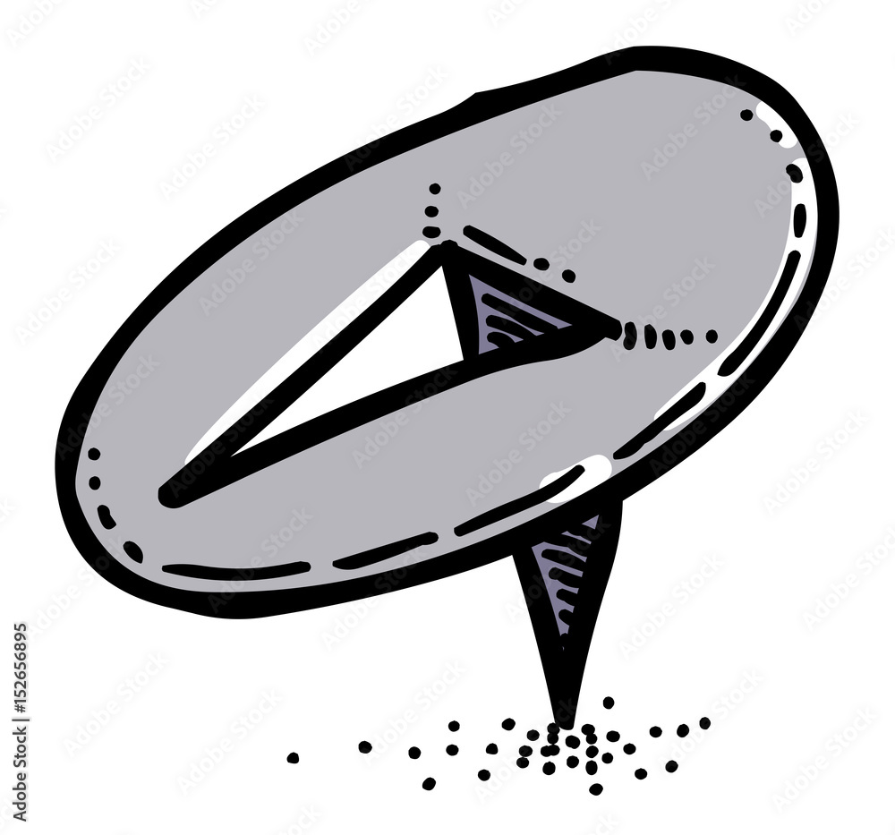Cartoon image of Push Pin Icon. Pin symbol. An artistic freehand picture. Cartoon image of Push Pin Icon. Pin symbol. An artistic freehand picture.
