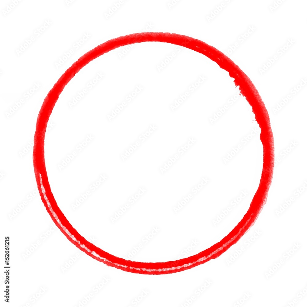 Roter gemalter isolierter Kreis Roter gemalter isolierter Kreis