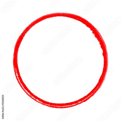 Roter gemalter isolierter Kreis