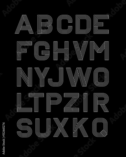 Vector linear font