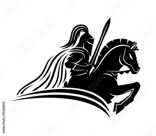 Vászonkép A knight on a horse.