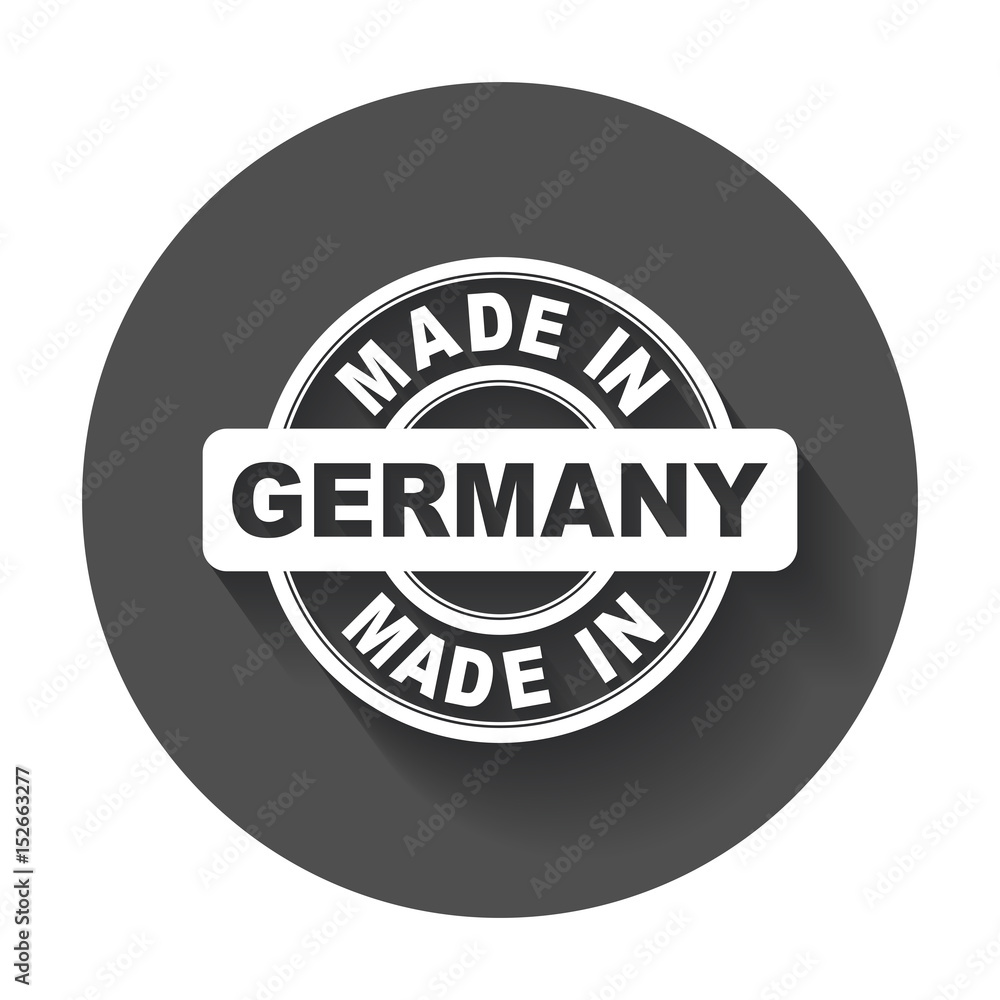 Made in Germany. Vector emblem flat