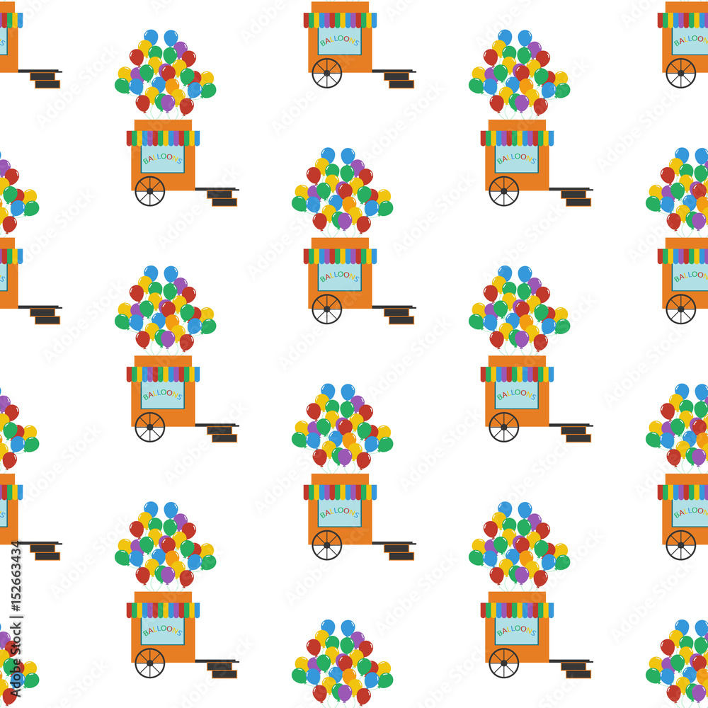Balloons shop seamless pattern Balloons shop seamless pattern