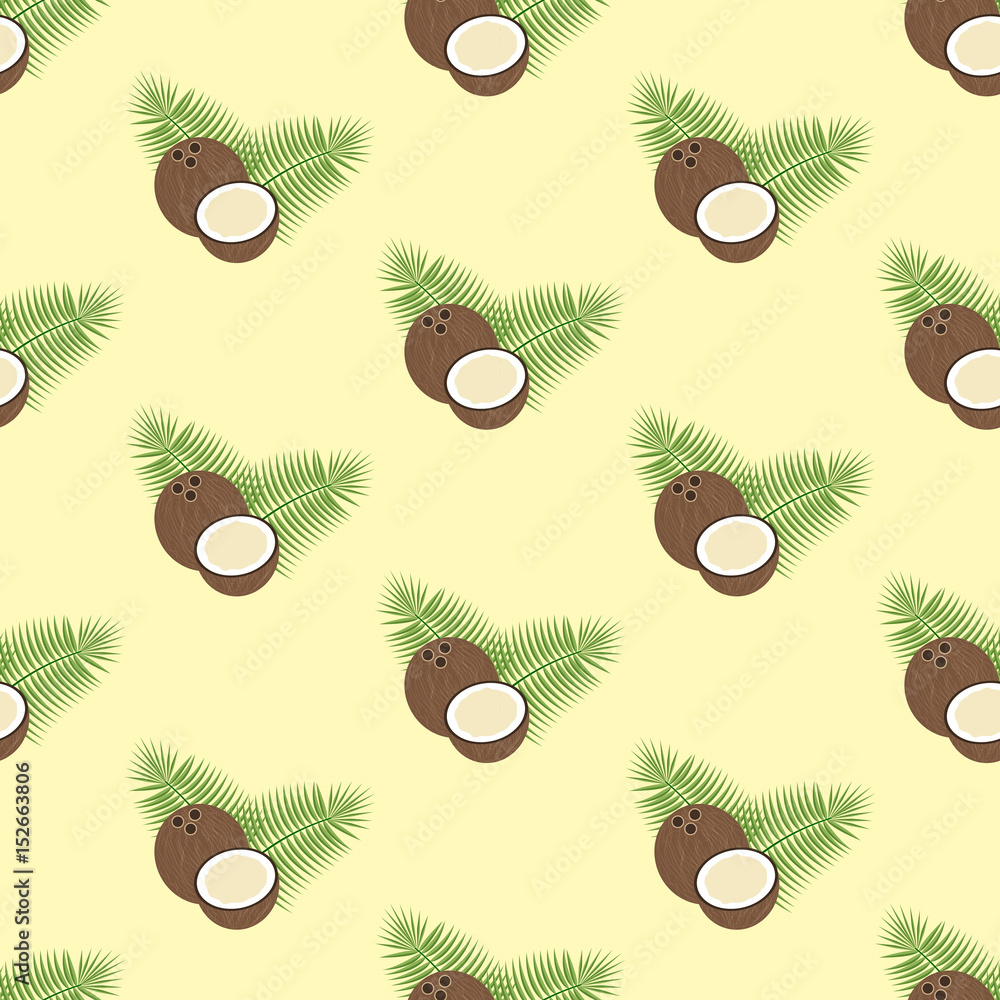 Coconut seamless pattern Coconut seamless pattern