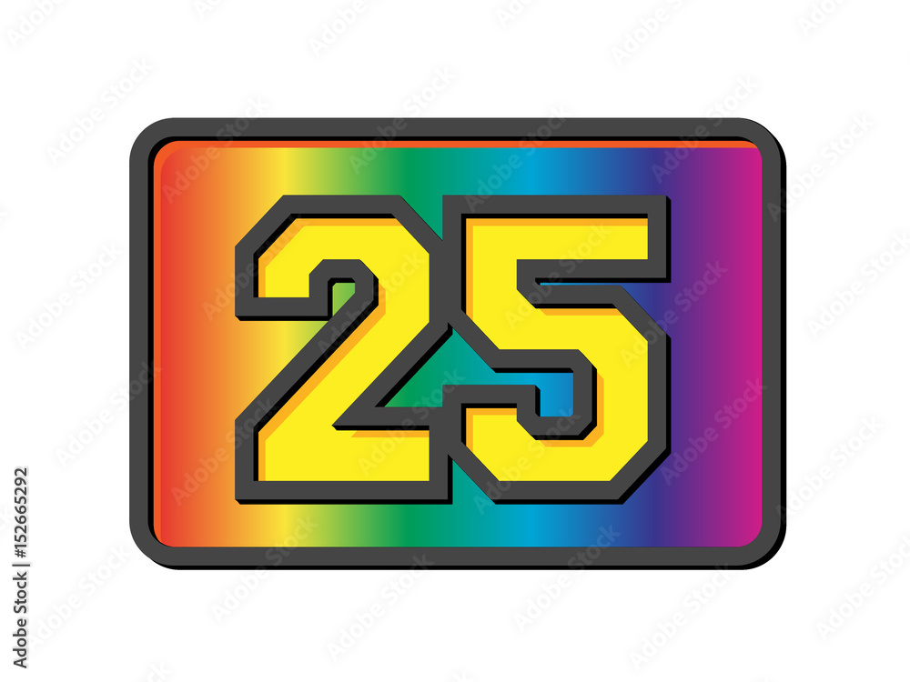 25th celebration event number for poster or invitation 25th celebration event number for poster or invitation